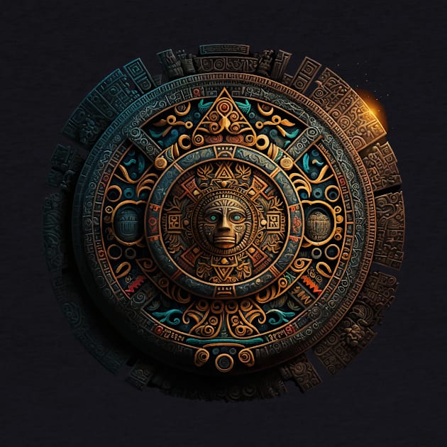 Aztec or Mayan Calendar Maya Men Women Kids by Kertz TheLegend